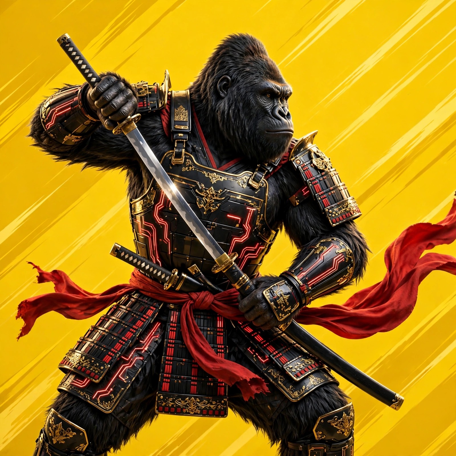 The Samurai — gorilla in ronin armor with a katana